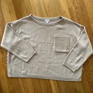 Pink Lily Tan Sweater, size small